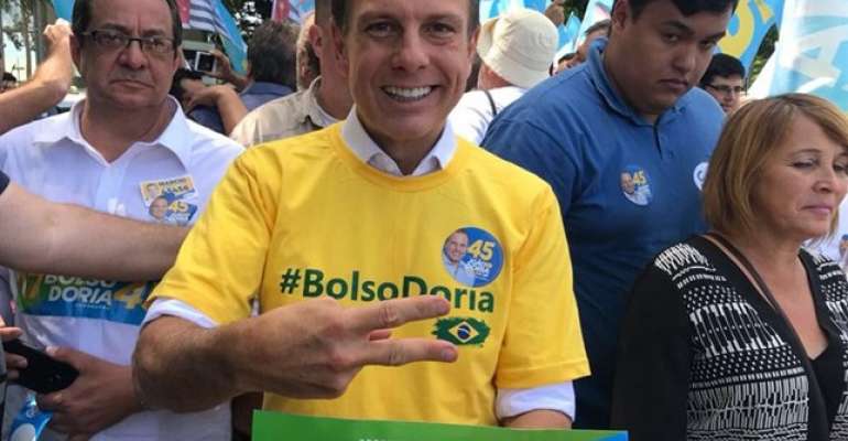 Doria na campanha de Bolsonaro, em 2018