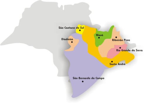 ABC Paulista é composto por sete cidades: Santo André, São Bernardo do Campo,  São Caetano do Sul, Diadema, Mauá, Ribeirão Pires e Rio Grande da Serra. Foto: UFABC 