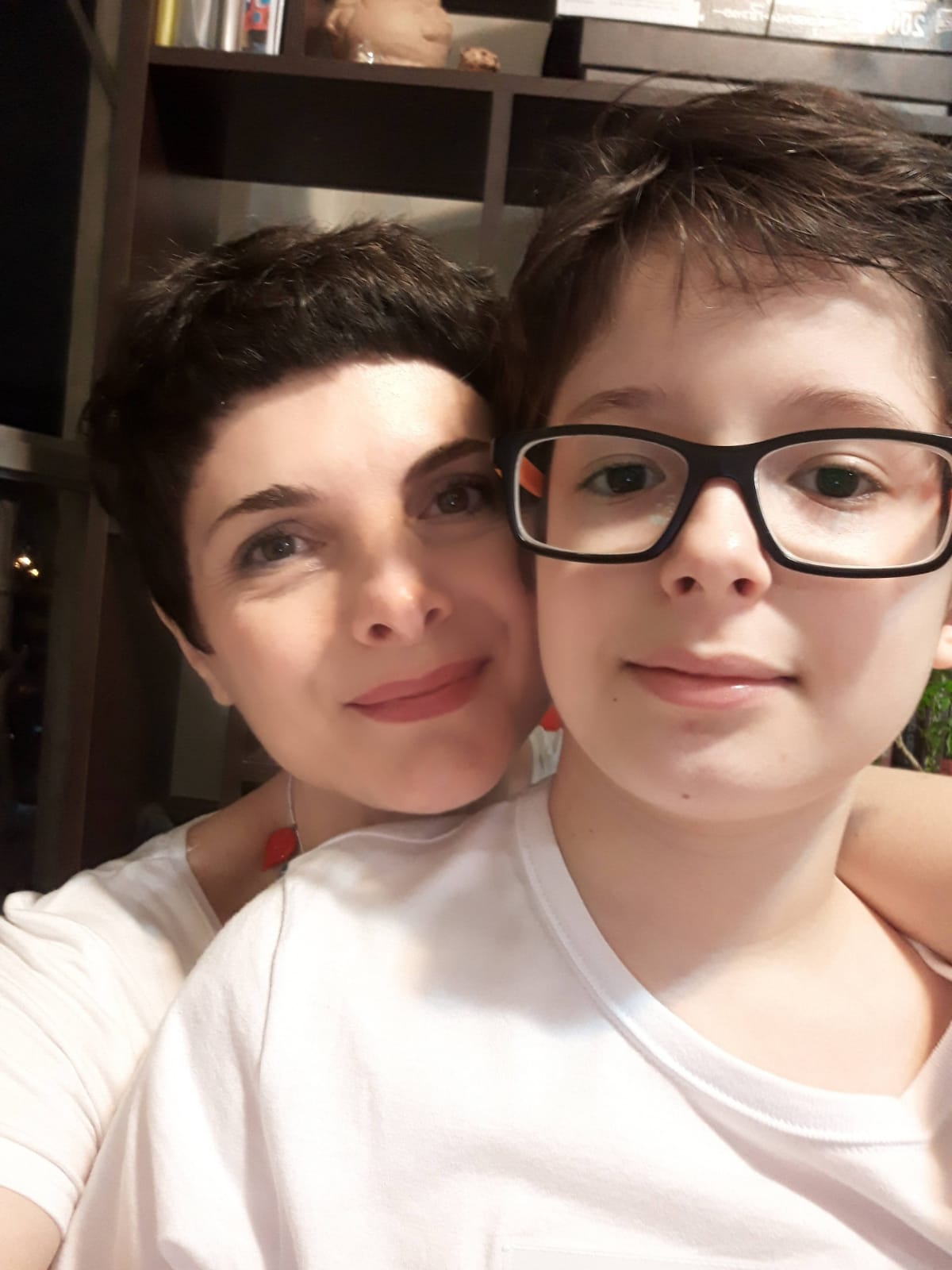 Foto de Carla Barbisan com o seu filho Juliano Barbisan 